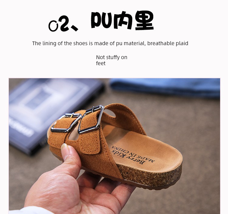 Children's Summer Slippers, Birkenstock-Style Outdoor Non-Slip 2024 Sandals, Boys' and Girls' Casual Indoor Shoes — 3