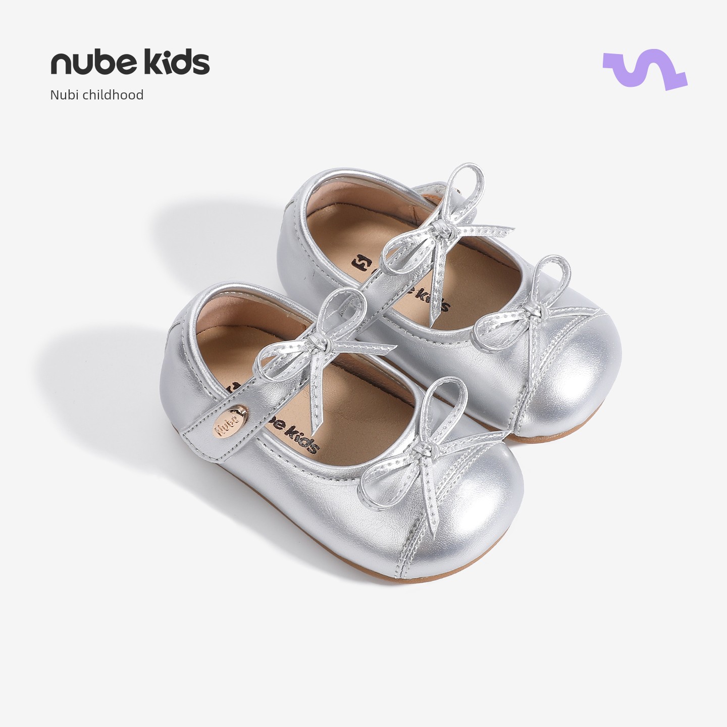 Nubi Childhood Genuine Leather Girls' Little Leather Shoes Autumn New Style Soft Sole Simple Princess Shoes for Girls — 5