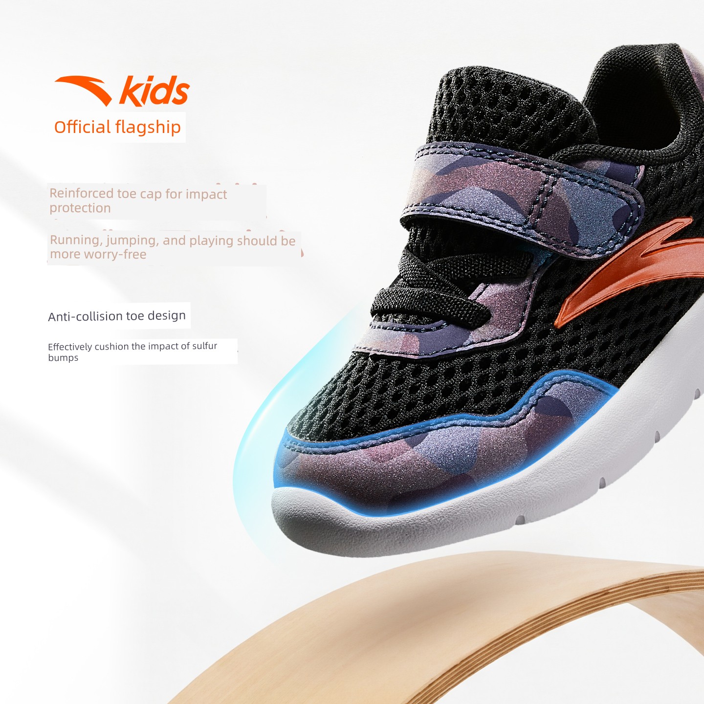 Anta Toddler Shoes, Infant Shoes, Soft-Soled Kindergarten Shoes for Boys and Girls, Kidsren's Autum Breathable Mesh Sports Shoes — 3