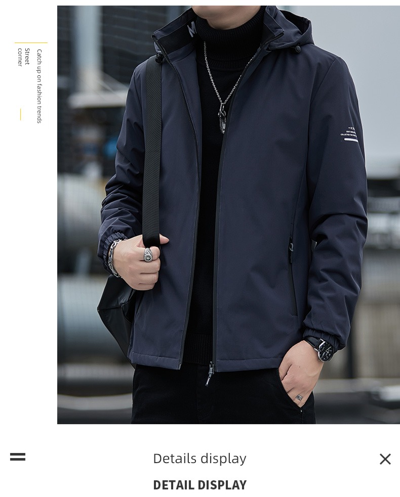 dandy winter removable Autumn clothes Hooded loose coat