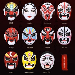 Intangible Cultural Heritage Peking Opera Facial Makeup DIY Children's Painting Sun Wukong Embossed Blank Mask Kindergar