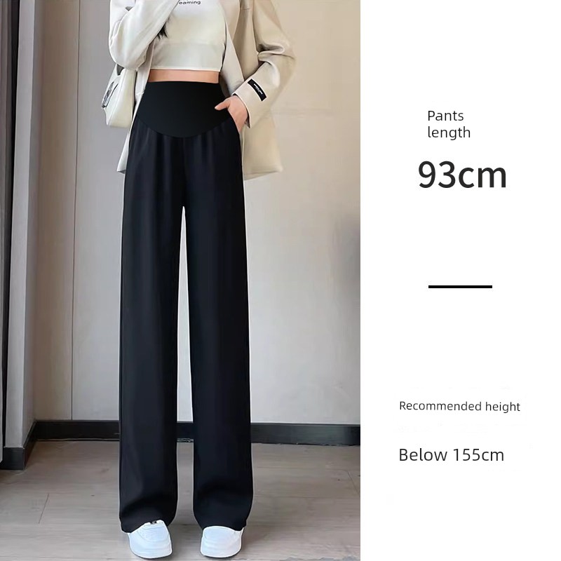 Jq Jingqi Maternity Pants for Autumn 2026, New Style Wide-Leg Suit Pants, Non-Tightening on the Belly during Pregnancy, Autumn and Winter Maternity Wear — 7