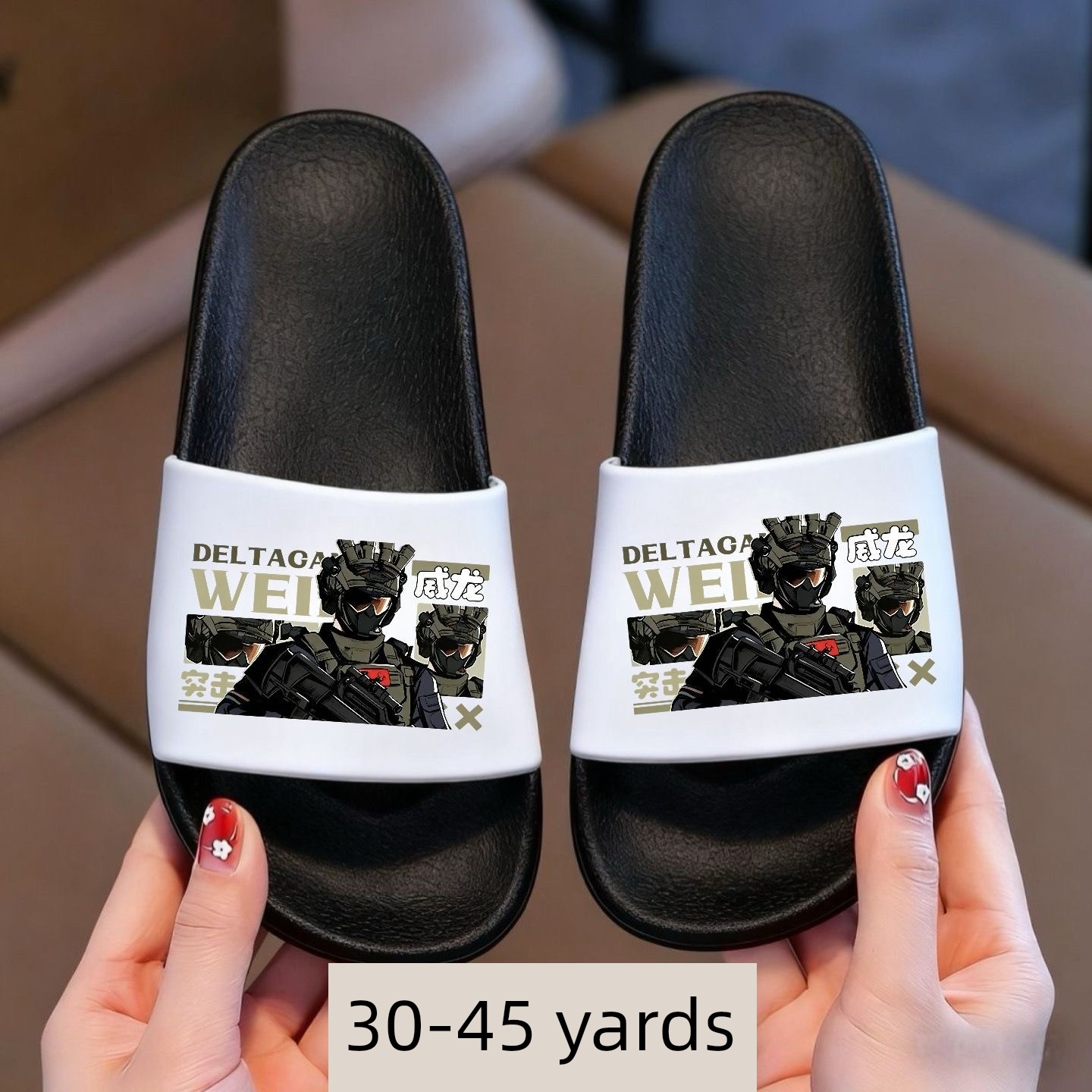 Delta Action Weilong Children's Slippers Summer Non-Slip Soft-Soled Boys' Cartoon Home Bathing Slippers for Older Children — 4