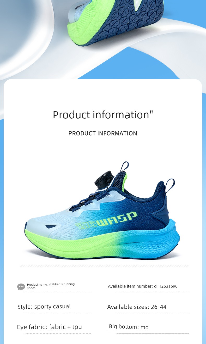 Lightweight Bumblebee Children's Shoes, Boys' Sports Shoes, Mesh Breathable Shock-Absorbing Non-Slip Youth Mesh Shoes, Kidsren's Running Shoes — 12