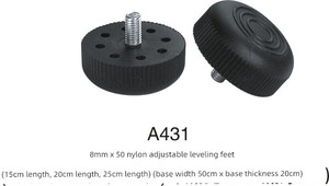 Hongfeng Rubber and Plastic 8mm 10mm Nylon Adjustable Feet for Industrial Instruments, Office Desks, Chairs, and Cabinet
