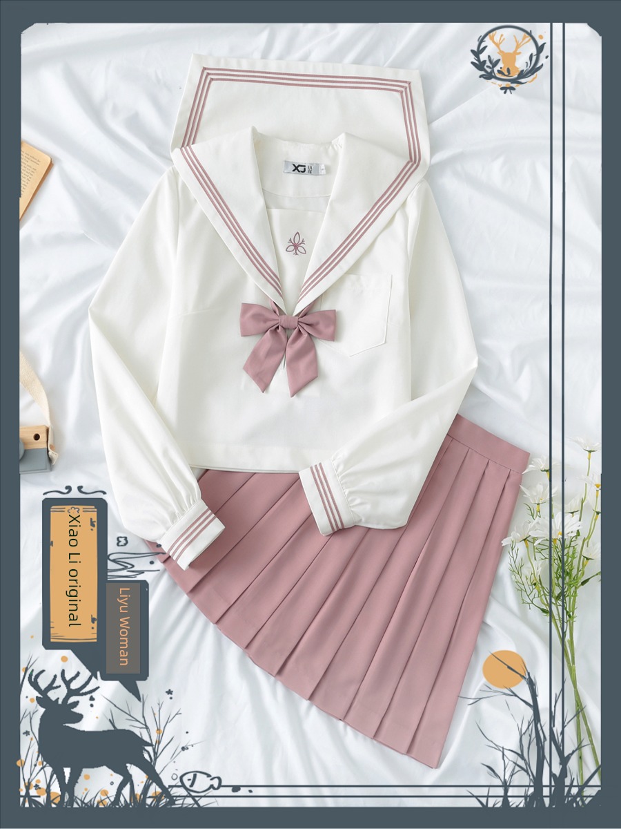 Xiaojin original woman Sweet Light pink JK uniform