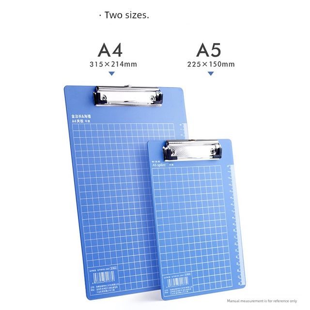 5 pack a4 board clip writing pad clip acrylic folder plate plastic clip a5 clip storage list menu menu clip arbitrary board file board office supplies