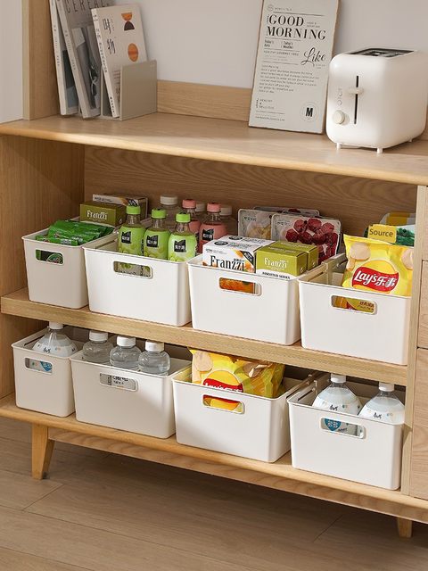 Cabinet storage box Snack box Retractable storage box Disassembly box Drawer-type basket Kitchen storage
