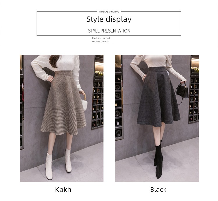 early autumn winter Big swing Wool Half body Women's wear Fluffy skirt