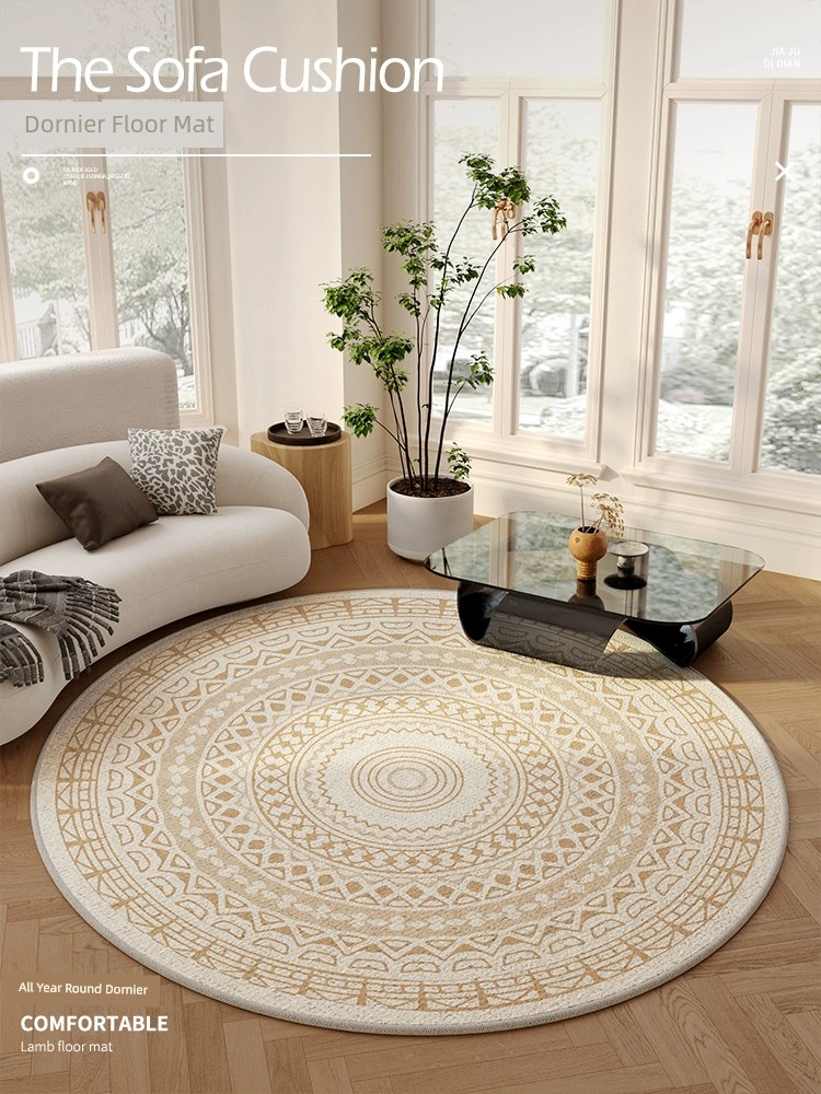 波西米亞風地毯客廳臥室通用圓形民族風地墊舒適柔軟多種尺寸可選