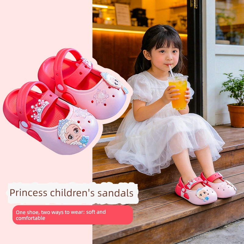 Mary Jane Children's Clogs for Girls, Cute Princess Style, Outdoor Sandals for Young Girls, Soft and Comfortable for Toddlers, Summer — 6
