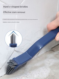 Three-in-One Gap Brushes Toilet Floor Seam Brush Floor Corner Washing Bathroom Long Handle Bristle No Dead Angle Cleanin