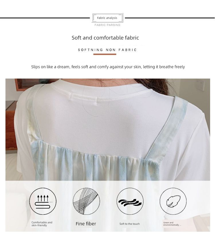 Maternity Dress 2026 New Summer Korean Style Fashion Age-Reducing Two-Piece Spliced Suspender Dress Loose Maternity Wear — 10