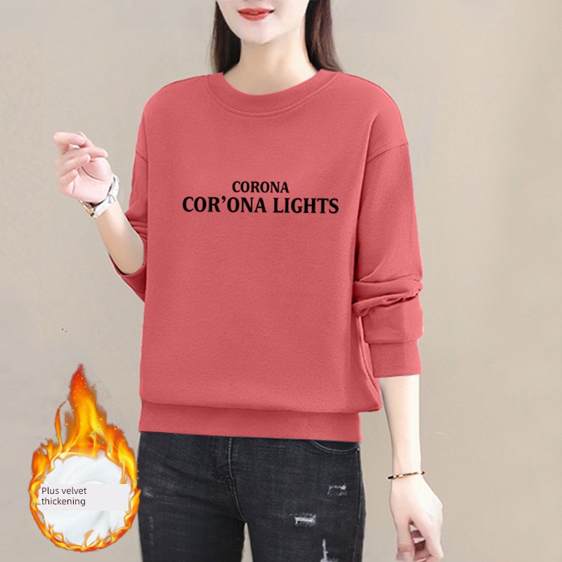 spring and autumn winter thickening easy ma'am Round neck Sweater