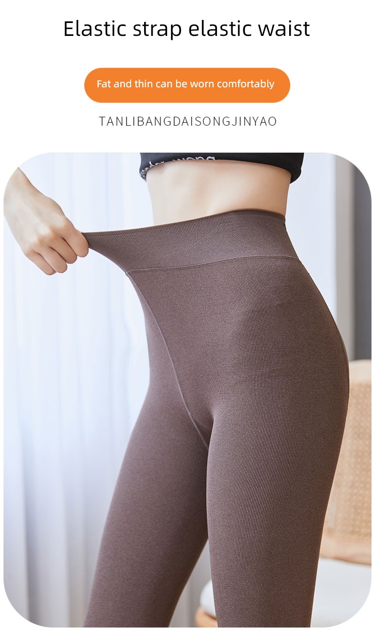Fat mm Spring and Autumn winter Plush grey keep warm cotton-padded trousers