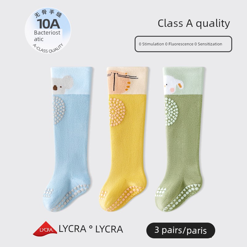 Baby Knee-High Socks for Spring and Autumn, Non-Slip, Over-The-Knee Floor Socks, Class A, Non-Tightening, Knee Protection, Crawling and Walking Cartoon — 3