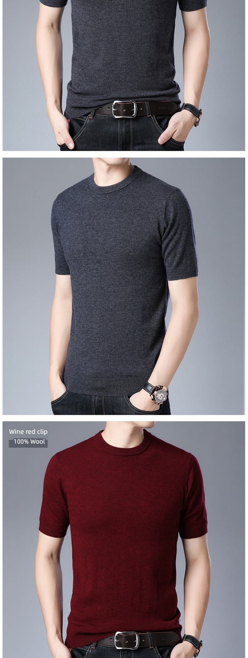 Autumn and winter Round neck Thin money Half sleeve Compassionate pure cardigan