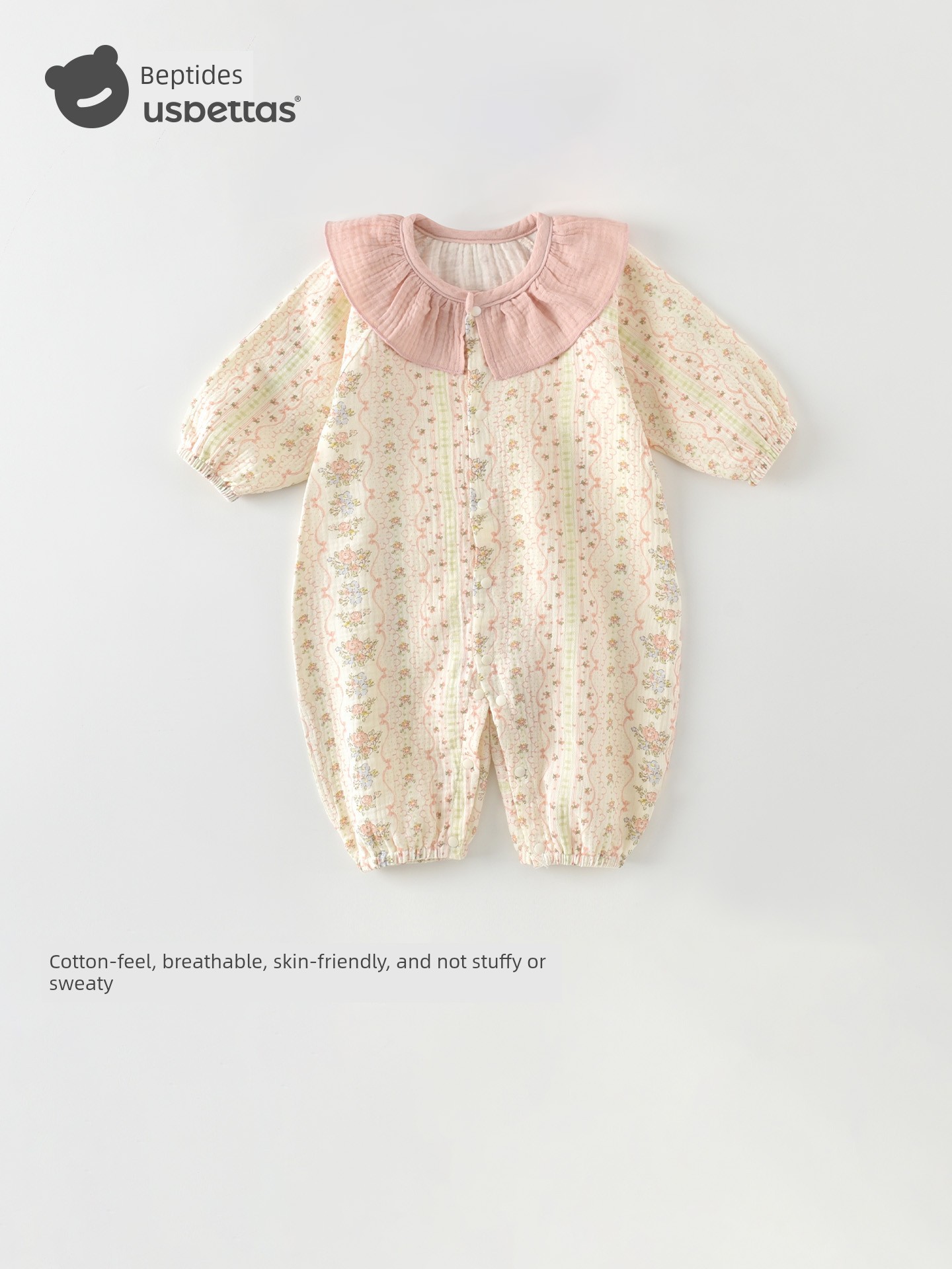 Beitais Baby Jumpsuit Autumn Super Cute Long-Sleeve Newborn Infant Clothing for Young Girls Going Out S