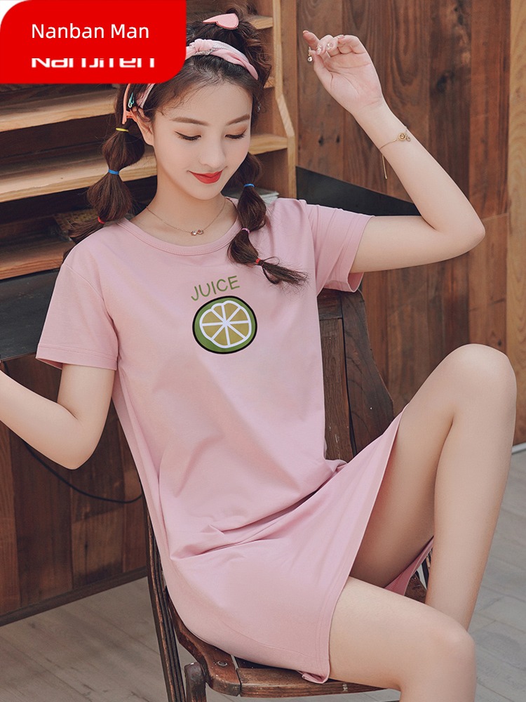 NGGGN Korean version ma'am summer Cartoon Home Furnishing Nightdress