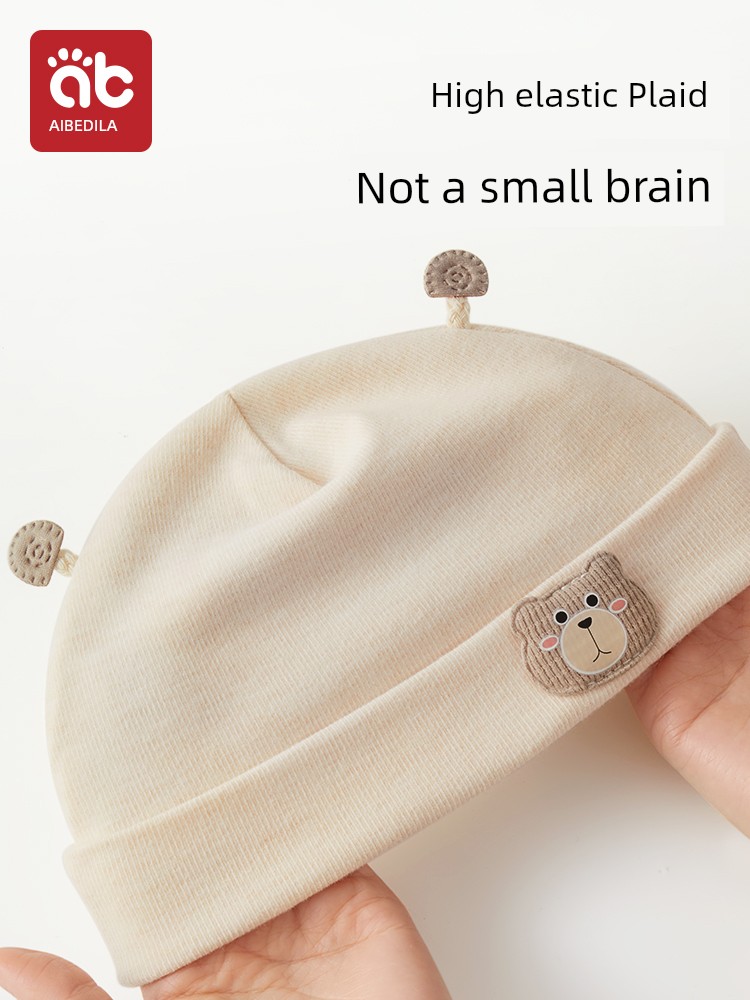 Newborn Baby Hat Autumn and Winter Class a 0 to 3 Months Infant Hat for Newborn Boys and Girls Small Age Group Outdoor Hat — 3