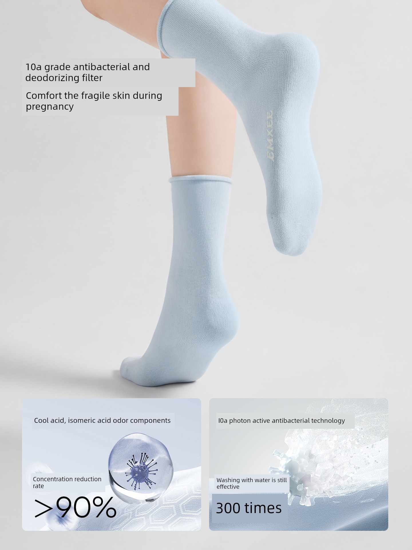 Qianxi Socks Summer Thin Pregnant Women Short and Mid-Calf Length Cool Feeling Mesh Maternity Socks Confinement Supplies for Women