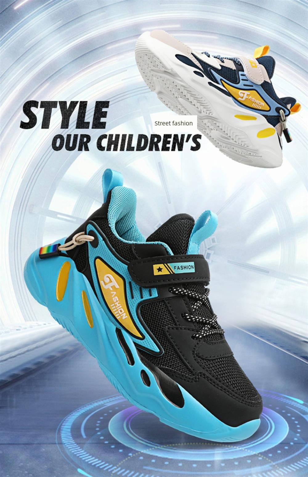 Boys' Shoes 2026 New Autumn and Winter Breathable Children's Sports Shoes for Older Kids and Students, Non-Slip Casual Running Shoes — 3