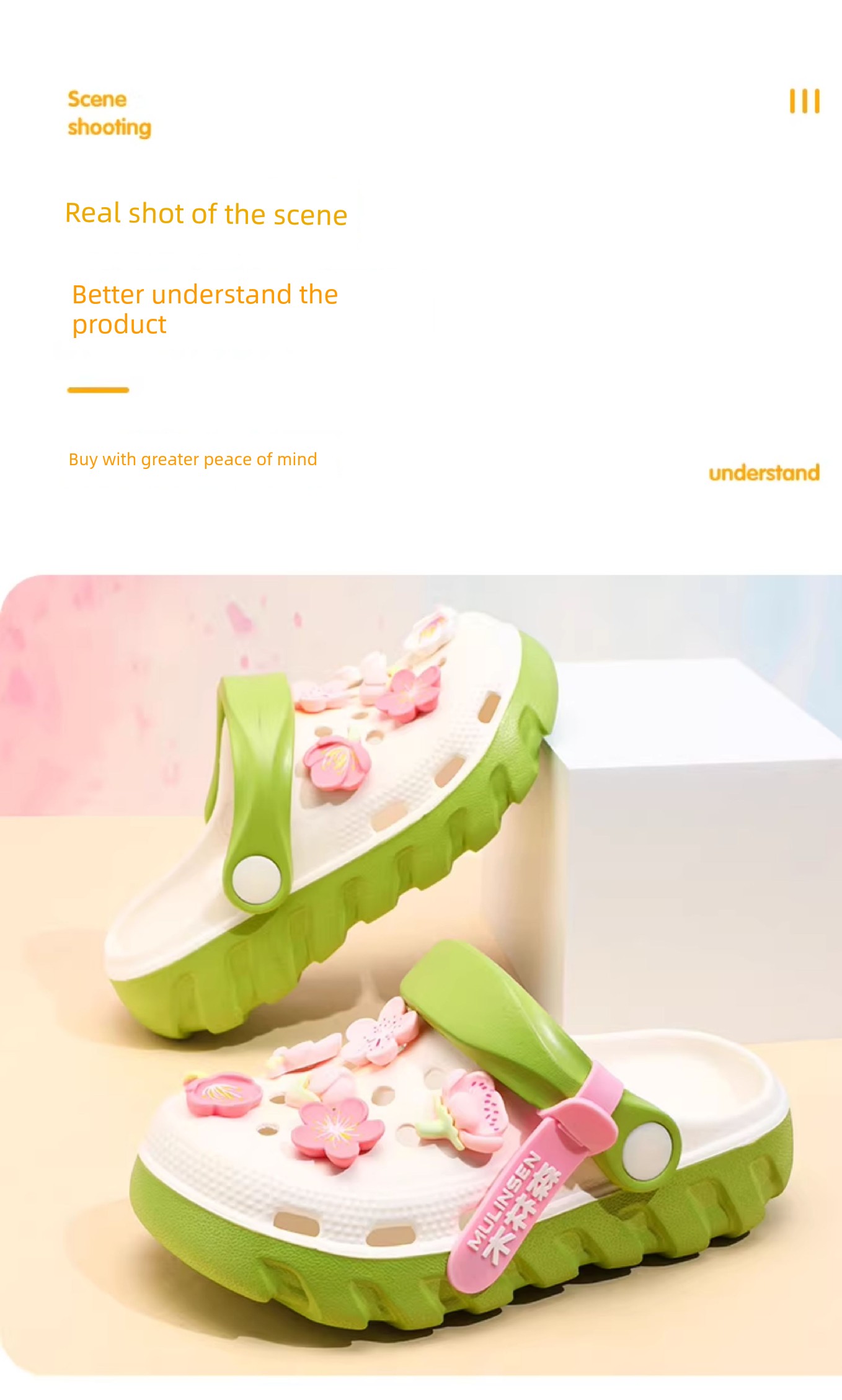 Mlskms-Vautid Girl Hole Shoes New Arrival Outdoor Non-Slip Kids Slippers Cherry Blossom Sandals Baby Girl Beach Shoes — 7