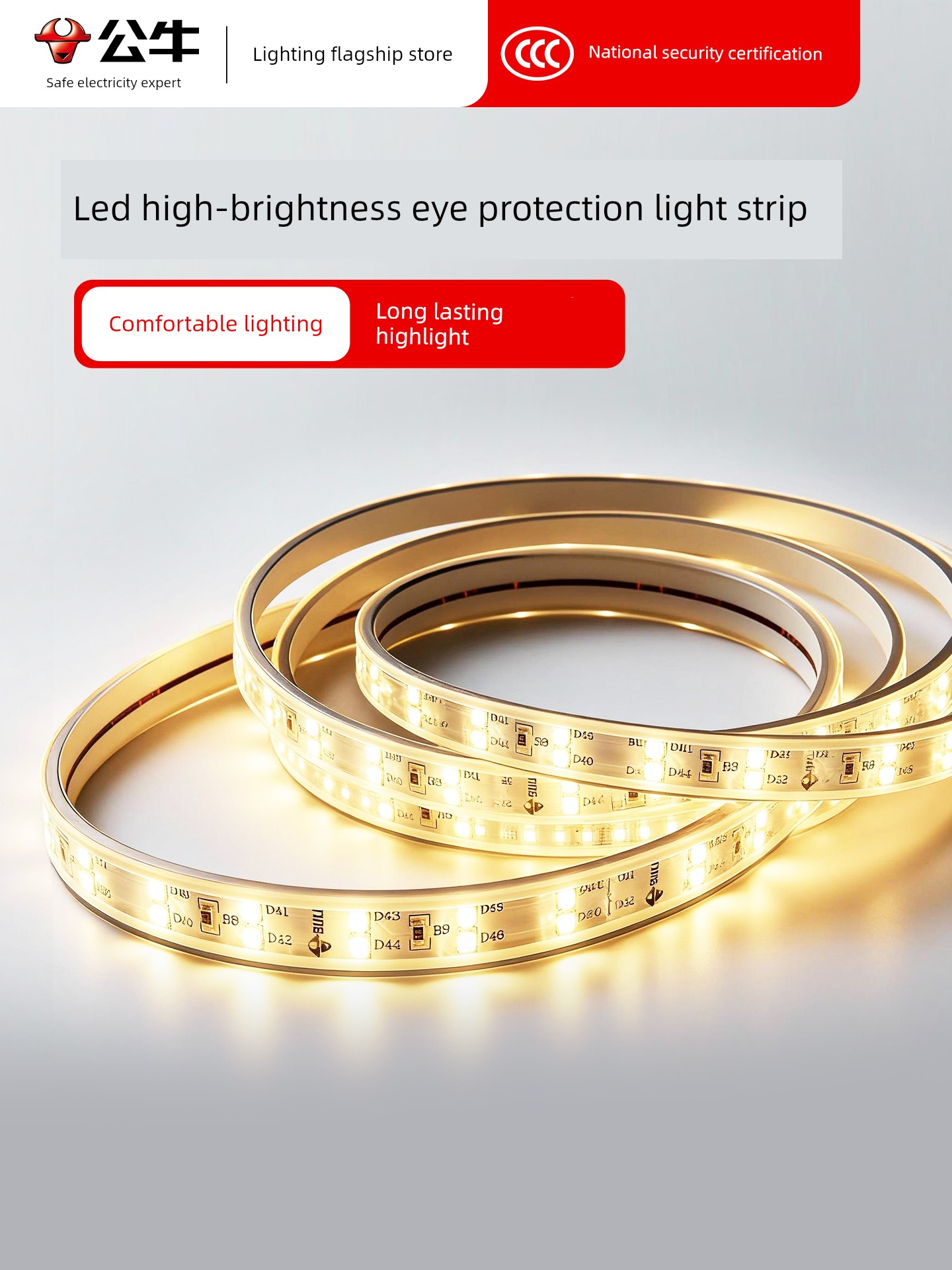 Bull Living Room 220V Ceiling For Home Flexible Light Strip