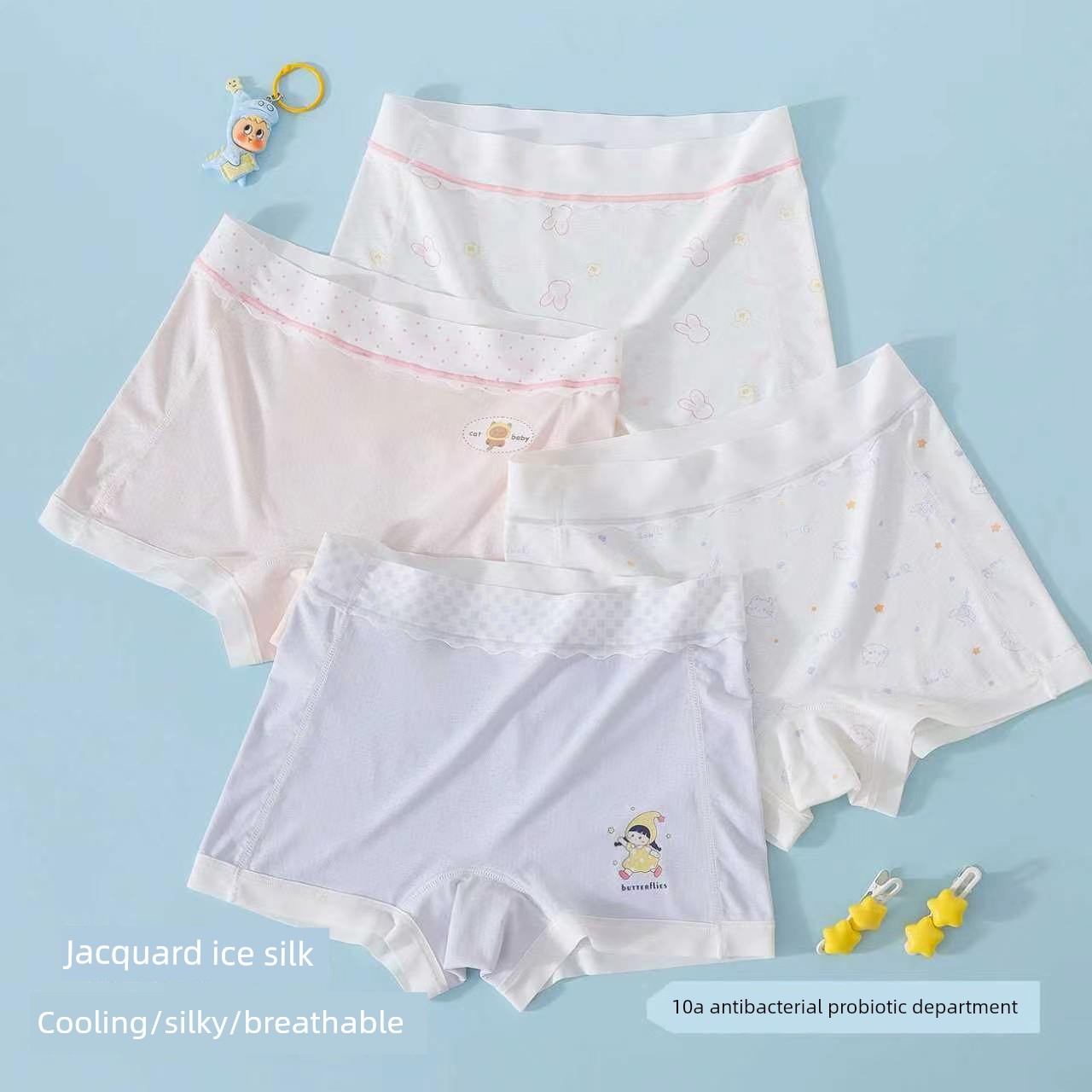 Modal Girls' Briefs, Suitable for All Seasons, Thin and Breathable, Girls' Underwear, Children's Boxer Briefs, Eco-Friendly Silk — 2