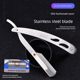 Stainless steel razor stand vintage beard knife barber shop hair stylist professional hair salon tool folding manual shaving