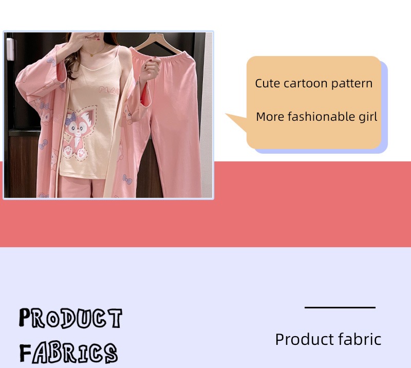 female animal camisole pure cotton Can be worn out spring and autumn pajamas