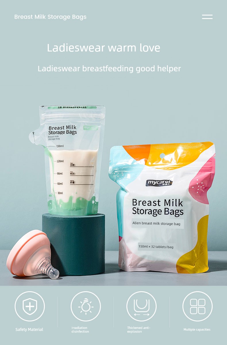 Creer Breastmilk Storage Bags Breast Milk Freshness Protection Package 80ml Small Capacity Disposable Frozen Refrigerated Storage Milk Bag 125ml — 4