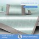 Summer cool ice silk mat three-piece set single and double student washable folding bed sheet soft mat