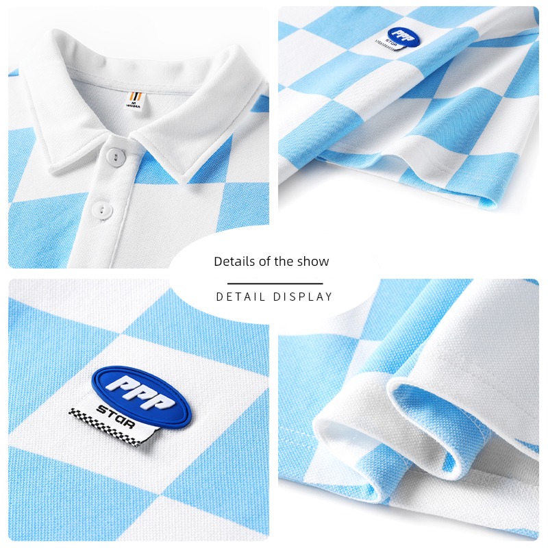 NGGGN Short sleeve summer lattice teenagers Polo shirt