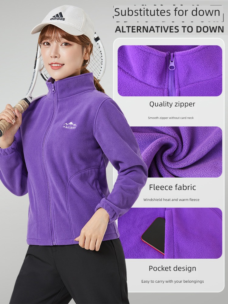 loose coat female spring and autumn leisure time have cash less than that is registered in the accounts Plush Thick coat