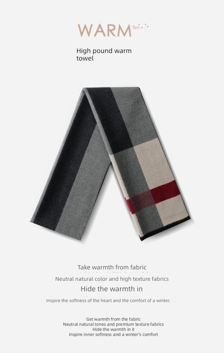 Europe Kavi man Autumn and winter thickening Business Edition scarf