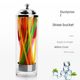 Acrylic dustproof straw bucket PC straw bottle barrel Simple milk tea shop straw bucket household makeup brush storage box