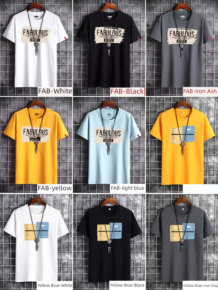 NGGGN man Chaopai Ice silk clothes Short sleeve T-shirt