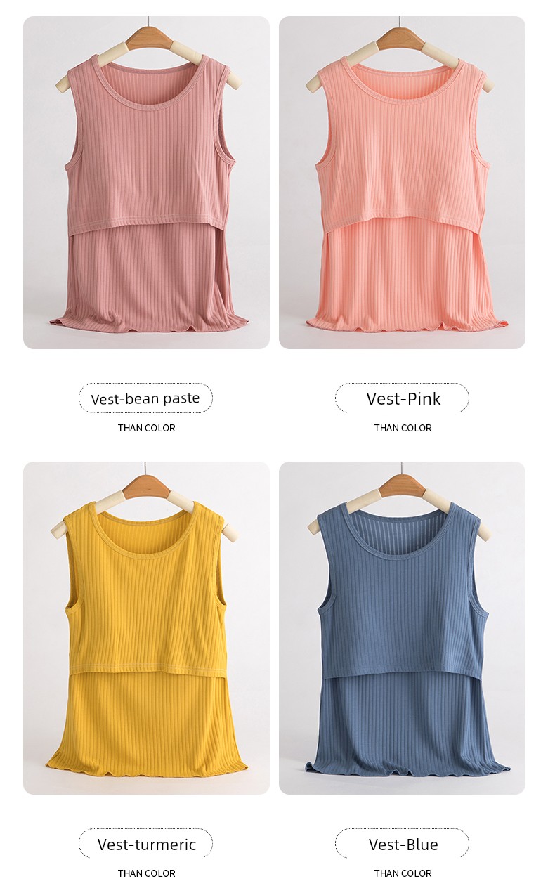 Breastfeeding Vest for Pregnant Women, Modal Undershirt for Pregnancy, Suitable for Breastfeeding, Thin Style for Autumn, Winter, and Summer — 14