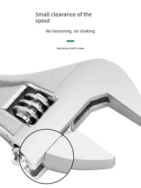 Strengthened movable wrench 6 8 10 12 15 18 24-inch water heating opening pipe movable and hardened movable wrench