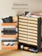 File storage rack desktop floor-standing multi-layer file folder storage box file frame table side vertical movable file rack office storage rack data sorting tool layered metal file rack