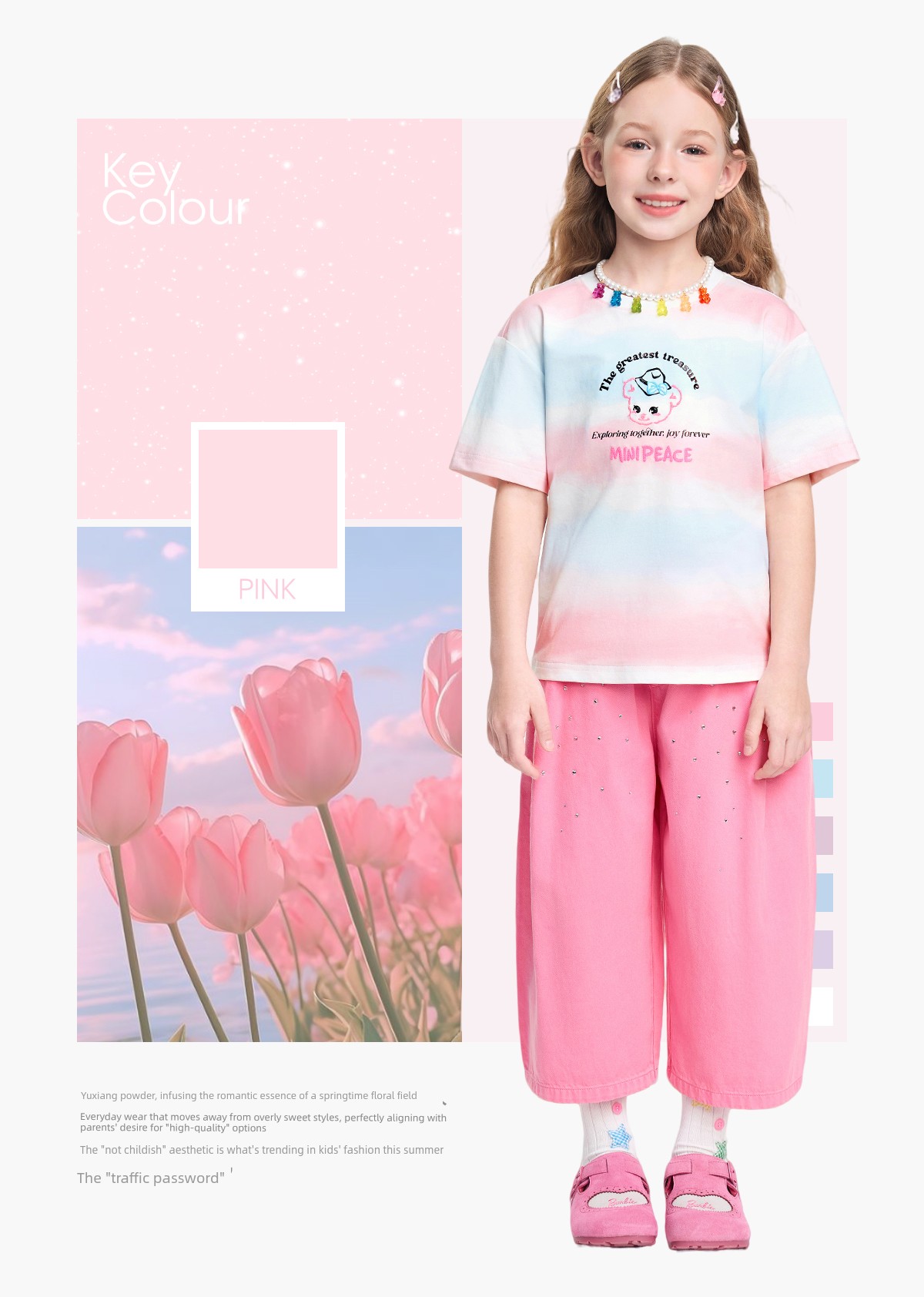 Minipeace Peacebird Children's Clothing Girls' Mid-Length Shorts Summer Thin Dopamine Style Soft Denim Pants Children's Pants — 15
