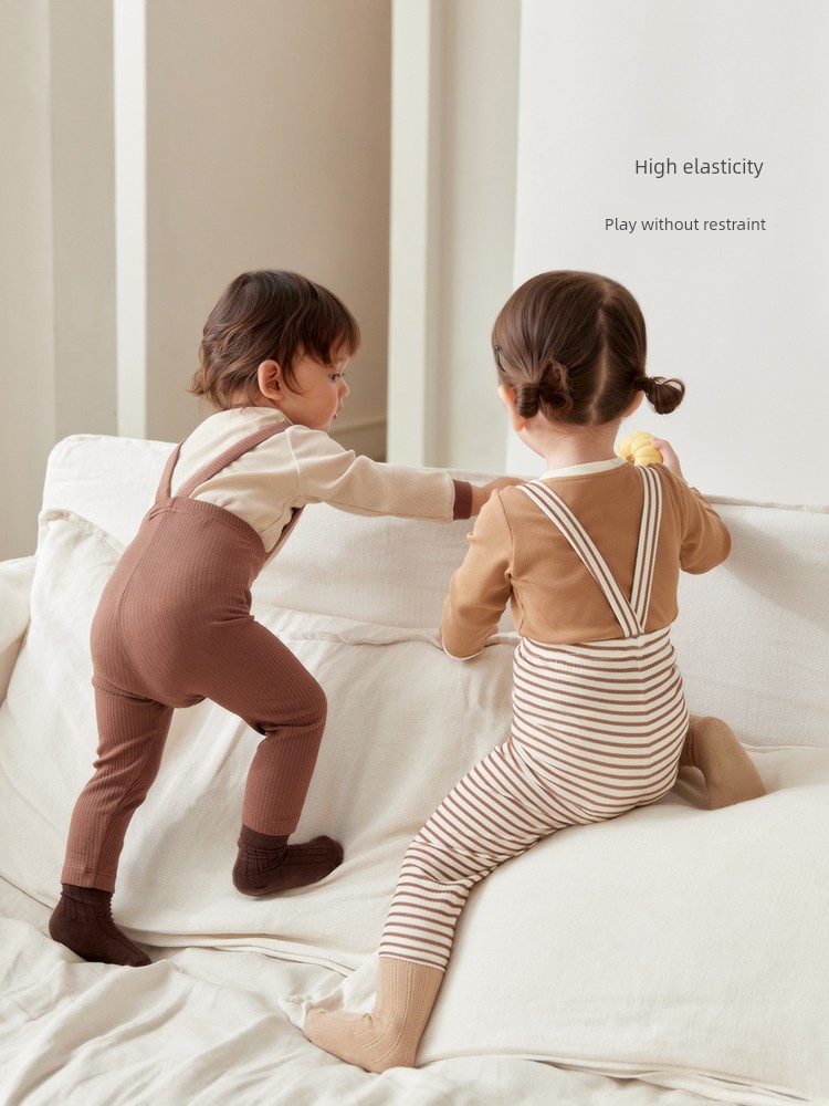 Koala Nose Baby Weighted Pants [Classic Basics·Fashionable and Versatile] Soft Belly-Protecting Pants Baby Overalls — 4