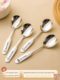 316 stainless steel long handle spoon thickened spoon Western food spoon home use children's meals and drink soup spoon