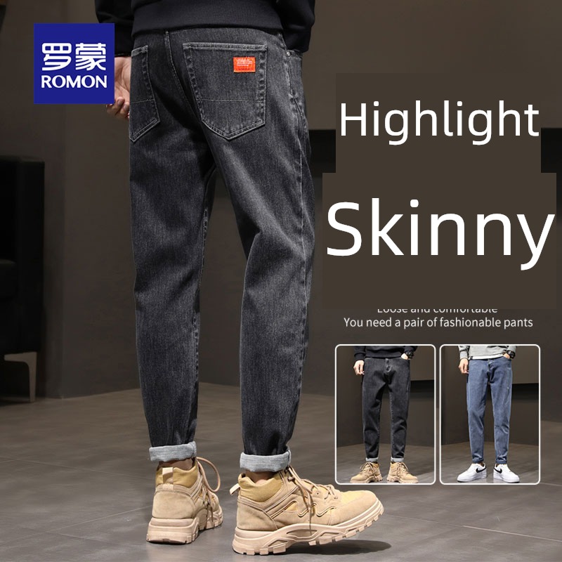 Romon Spring and Autumn Thick style winter man Jeans