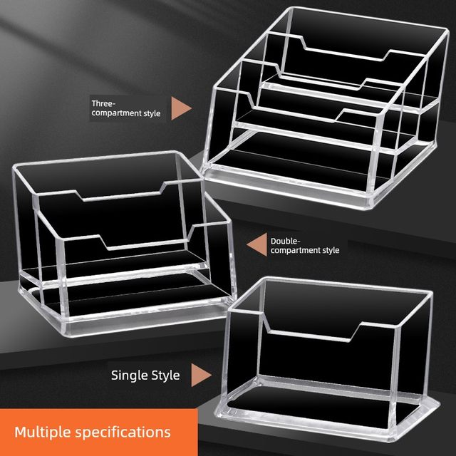 10 transparent business card boxes desktop stand stand business card seat mounting card acrylic storage box business personality