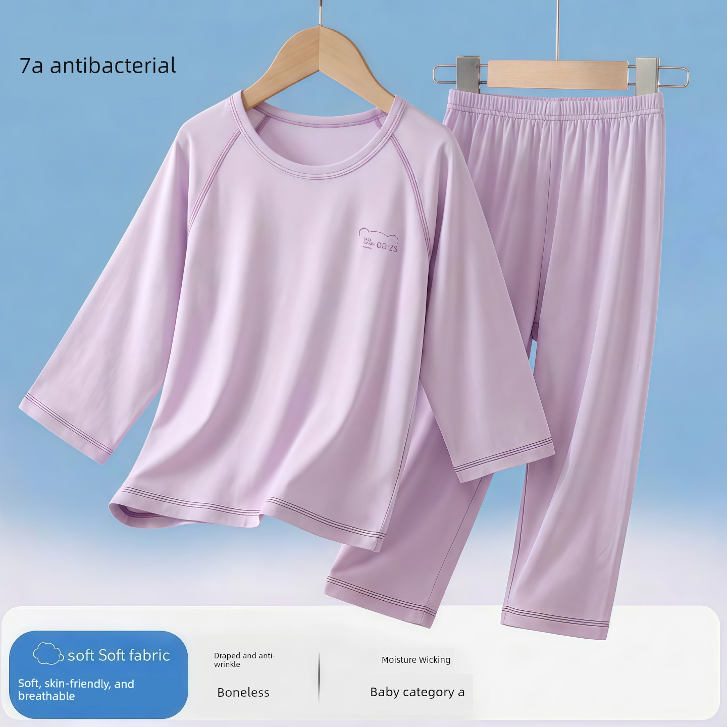 Modal Kids Pajamas Spring and Summer Thin Boys' Home Wear Boys Intimates Suit Teen Autumn Clothes Long Johns — 5