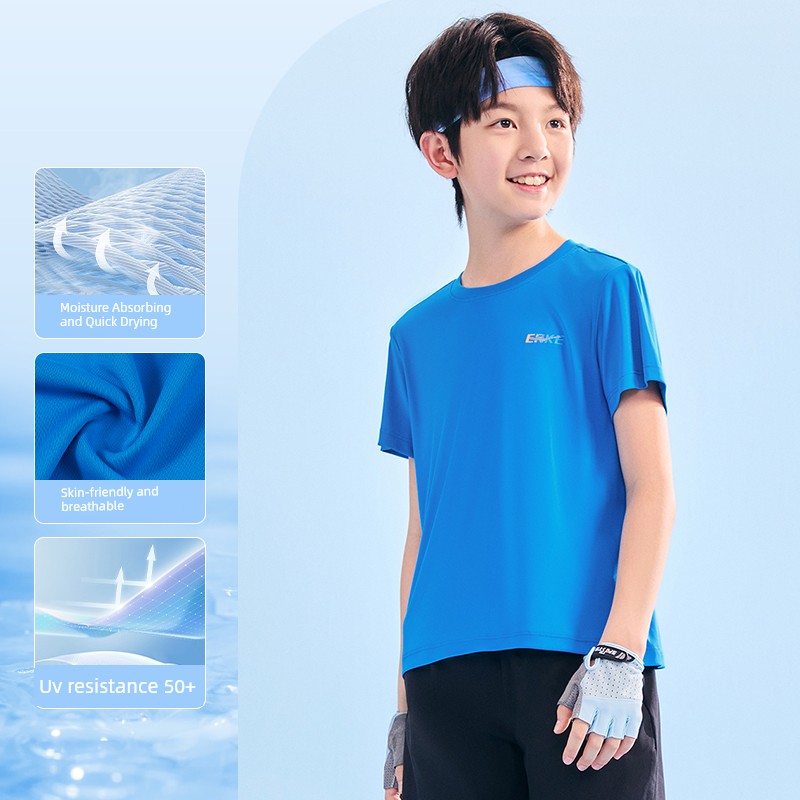 Hongxing Erke Quick Drying Clothes Sports Breathable Half Sleeve Children's Clothing — 8