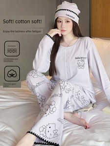 帽子带胸垫月子服纯棉哺乳睡衣产后孕妇春秋冬季产妇家居服可外穿