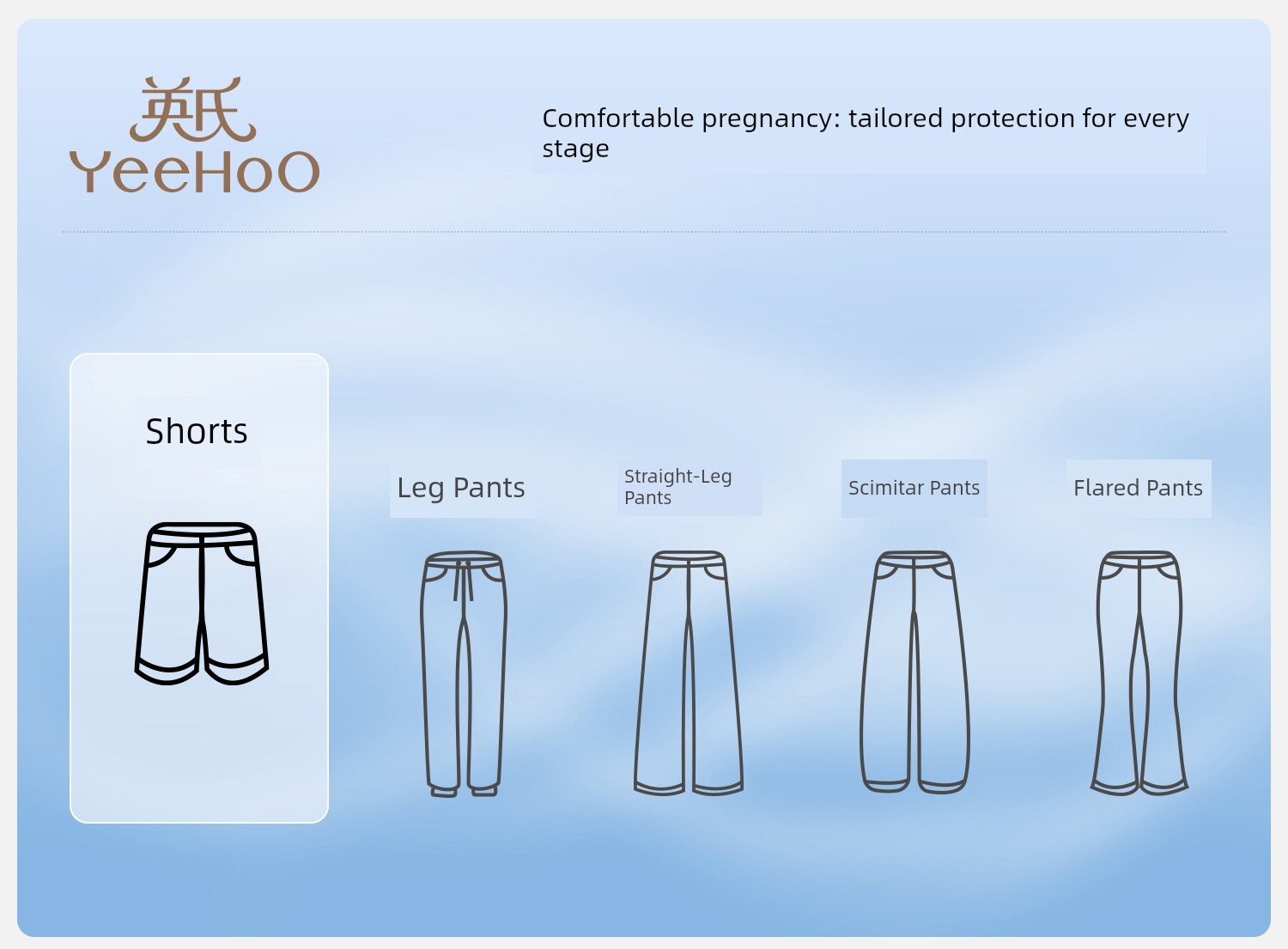 Yeehoo Maternity Shorts, Summer Thin Style, Stretchy, Suitable for Early, Mid, and Late Pregnancy, Casual Versatile Maternity Shorts — 1